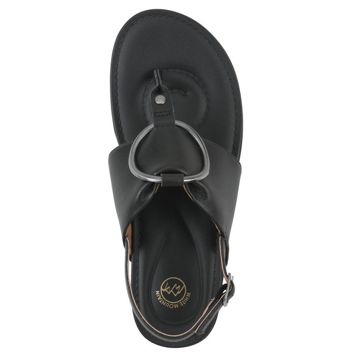 Alicorn Sandal - Black Faux Leather