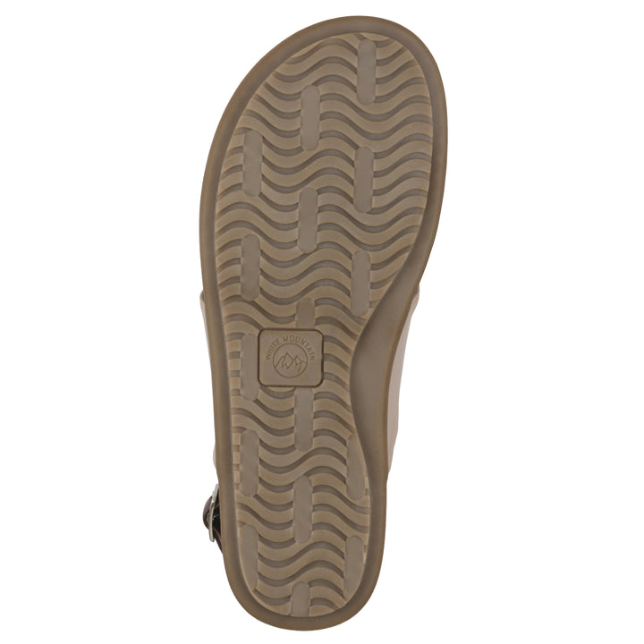 Alicorn Sandal - Natural with Mid Brown Faux Leather