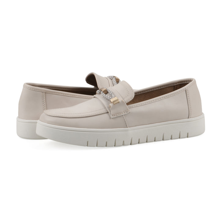 Naathan Recovery Loafer - Eggshell Faux Leather