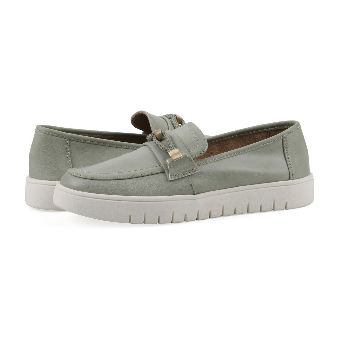 Naathan Recovery Loafer - Sage Green Faux Leather