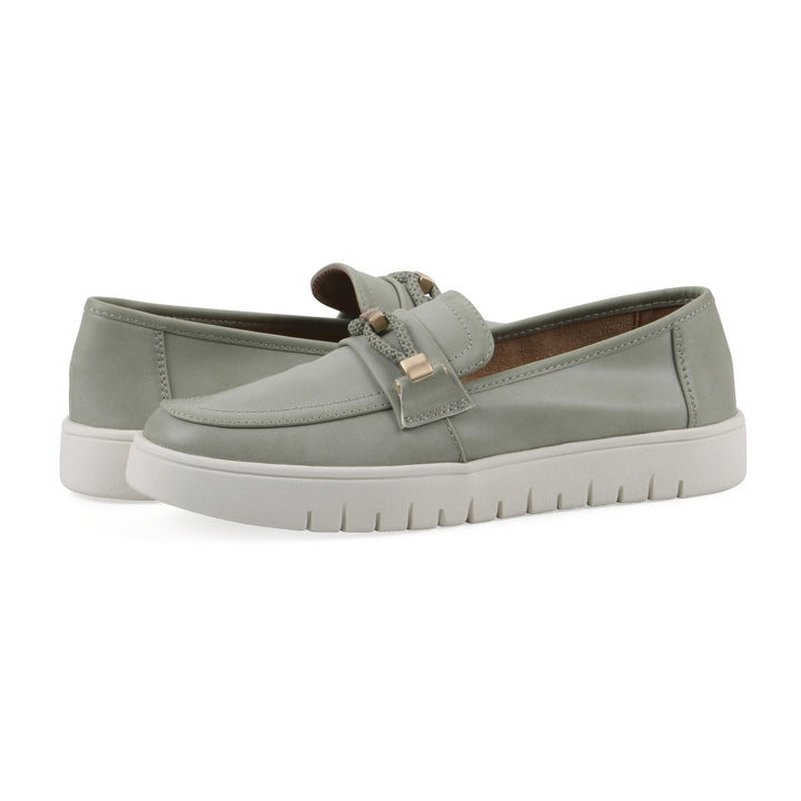 Naathan Recovery Loafer - Sage Green Faux Leather
