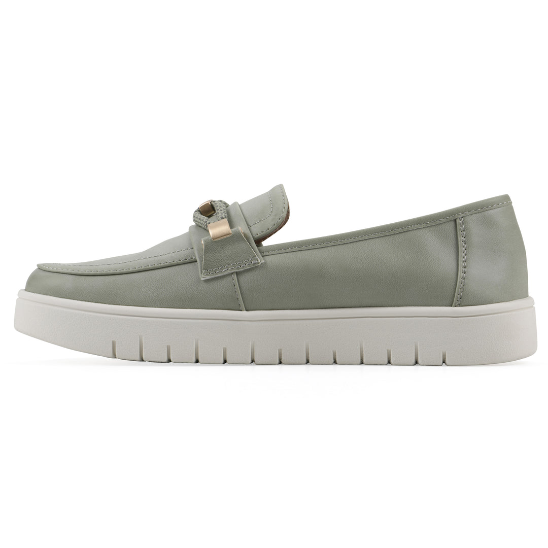 Naathan Recovery Loafer - Sage Green Faux Leather