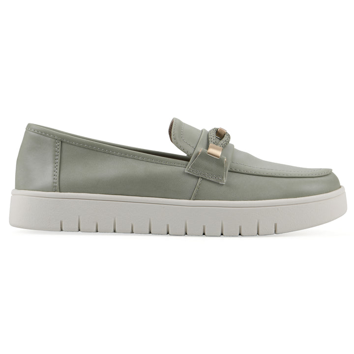 Naathan Recovery Loafer - Sage Green Faux Leather