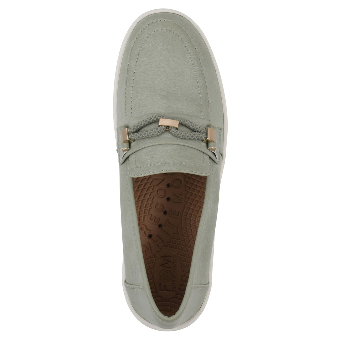 Naathan Recovery Loafer - Sage Green Faux Leather
