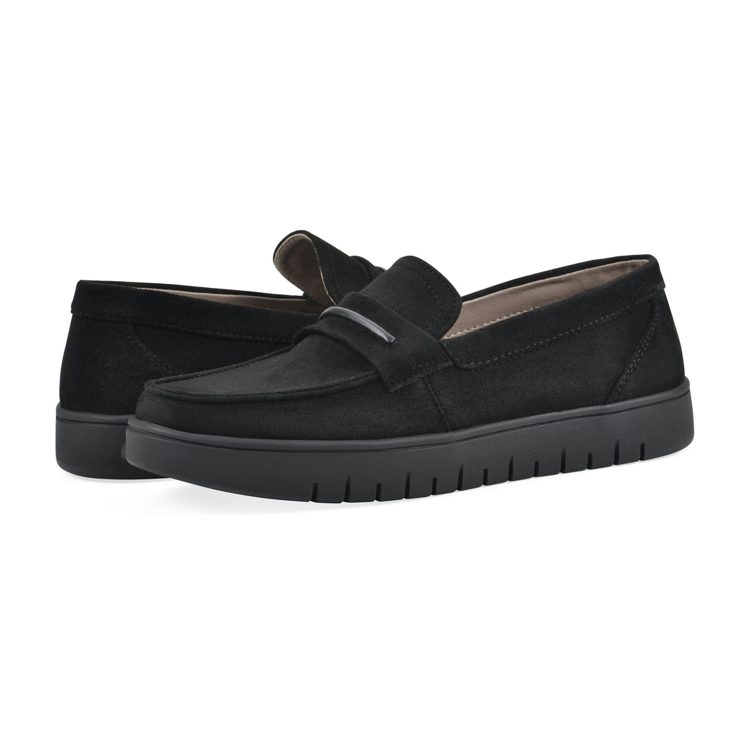Nocci Recovery Loafer - Black Faux Suede