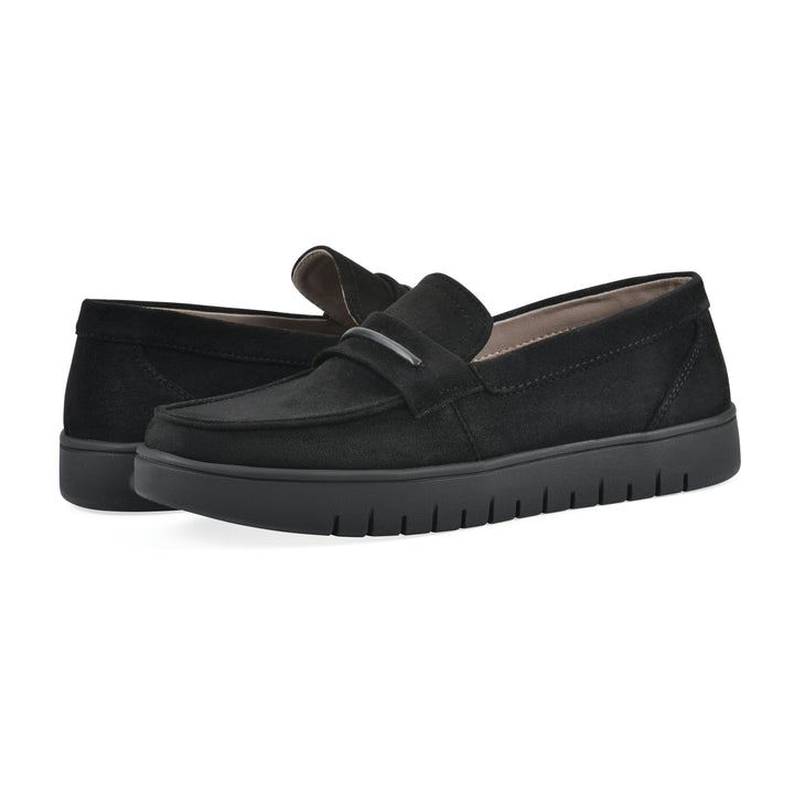 Nocci Recovery Loafer - Black Faux Suede