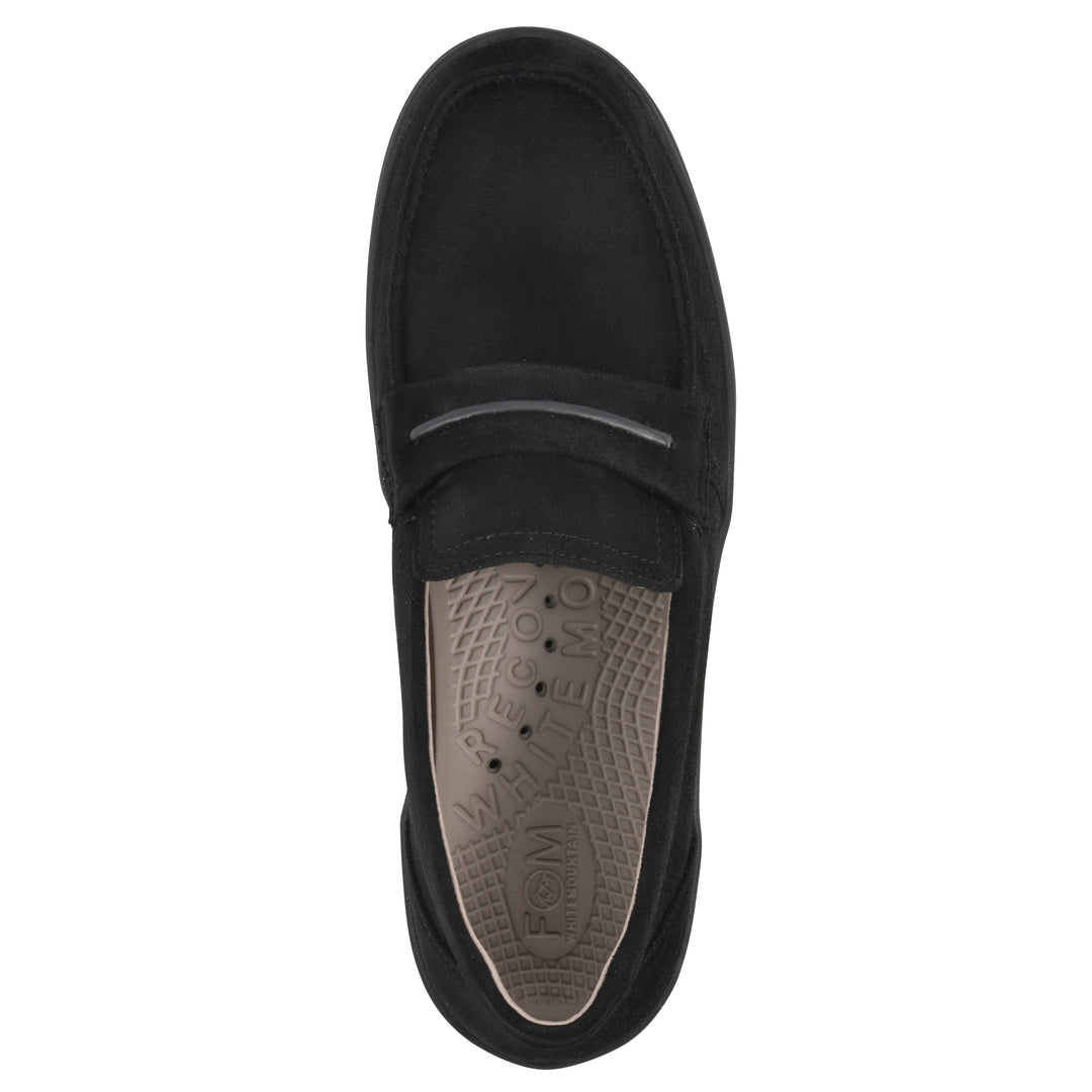 Nocci Recovery Loafer - Black Faux Suede