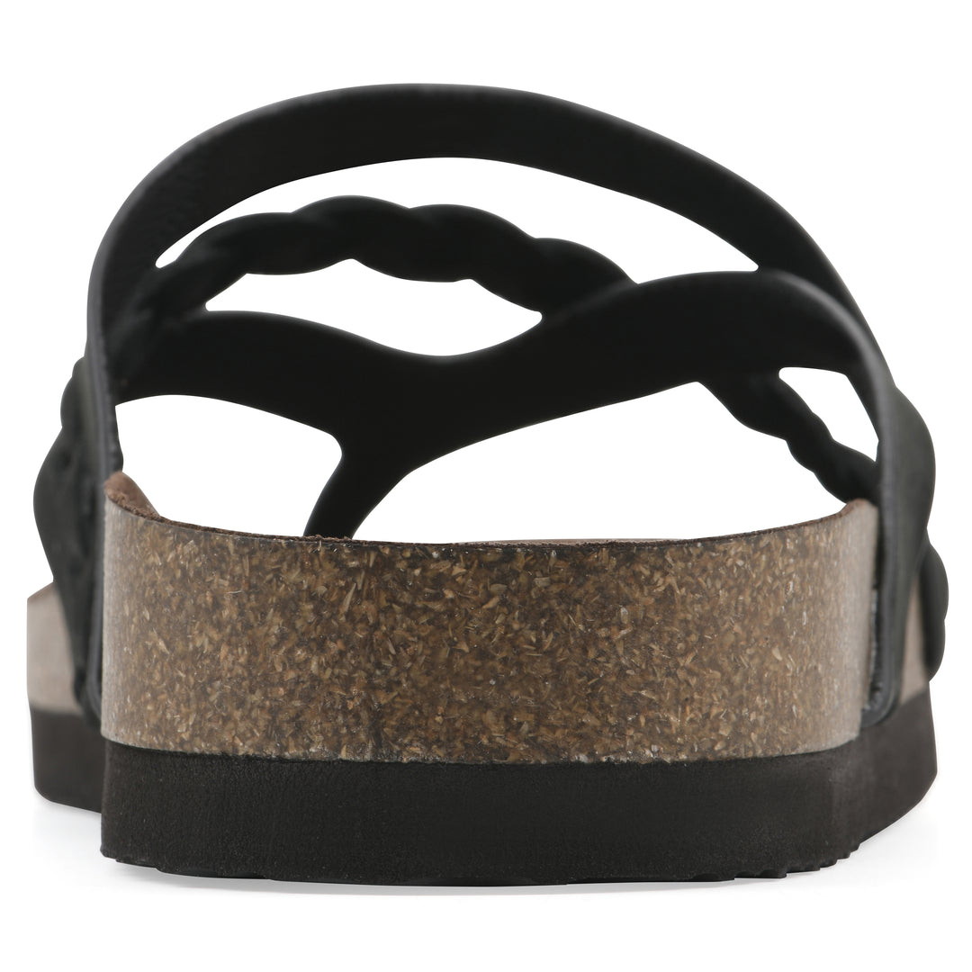 Halogen Footbeds Sandal - Black Leather