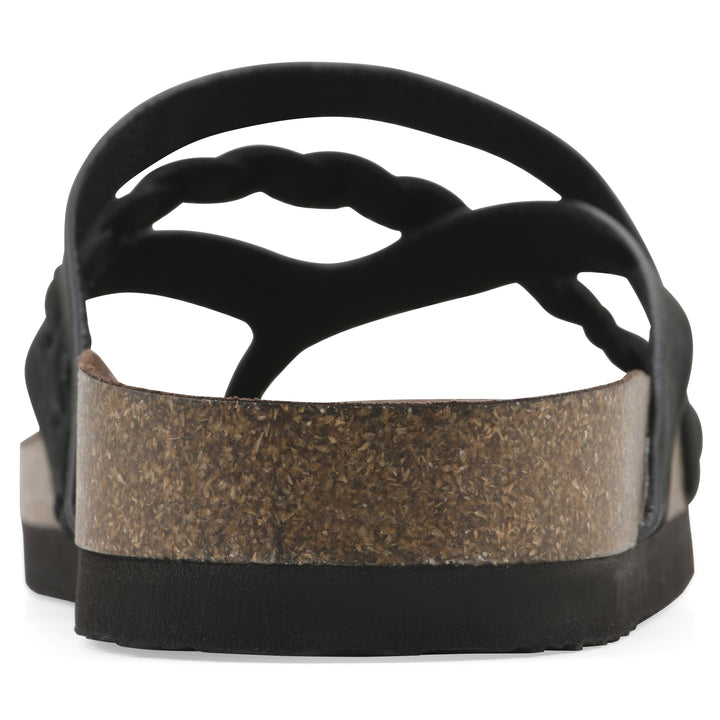 Halogen Footbeds Sandal - Black Leather