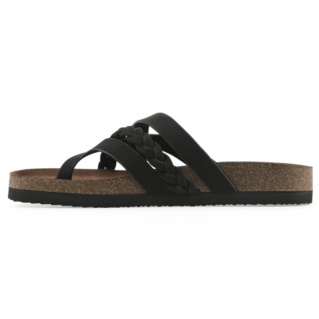 Halogen Footbeds Sandal - Black Leather