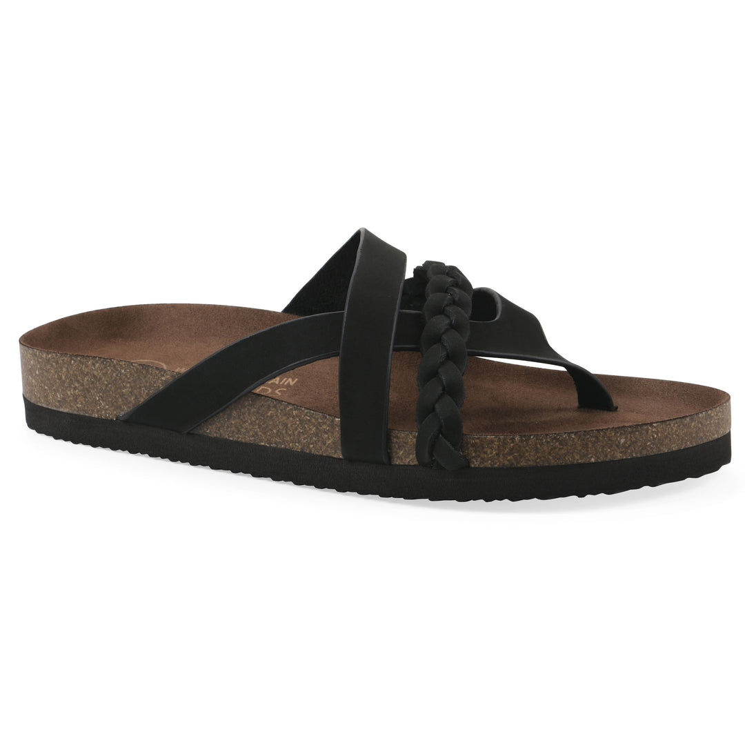 Halogen Footbeds Sandal - Black Leather
