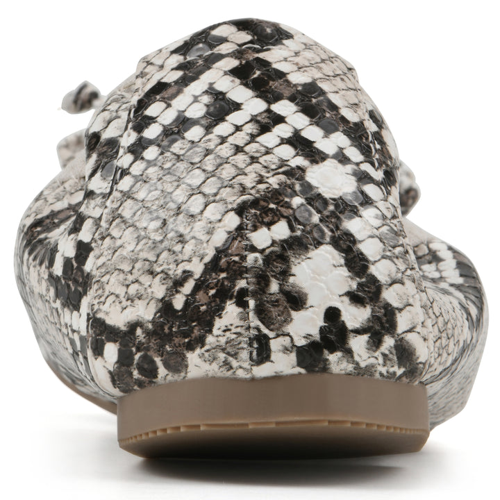 Sunnyside II Flat - Natural Snake Print Faux Leather