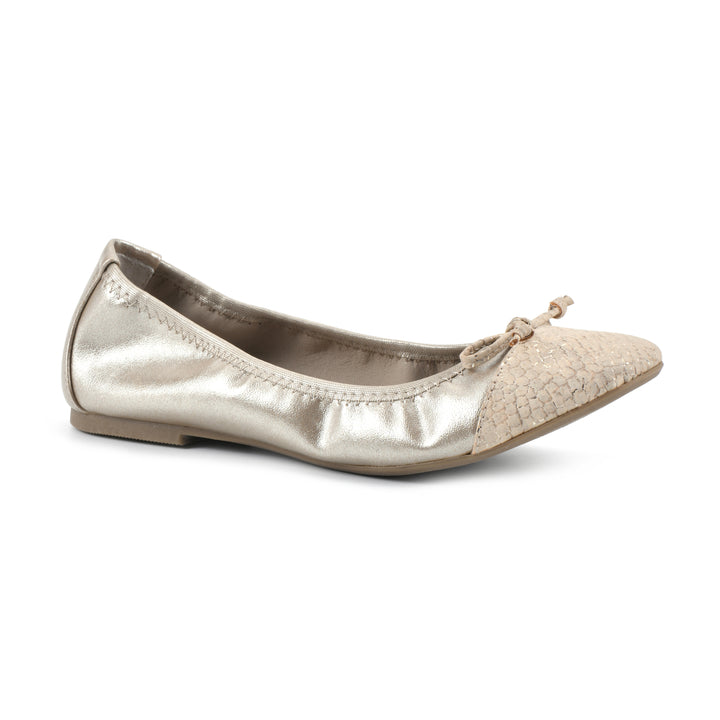 Sunnyside II Flat - Antique Gold Multi Snake Print